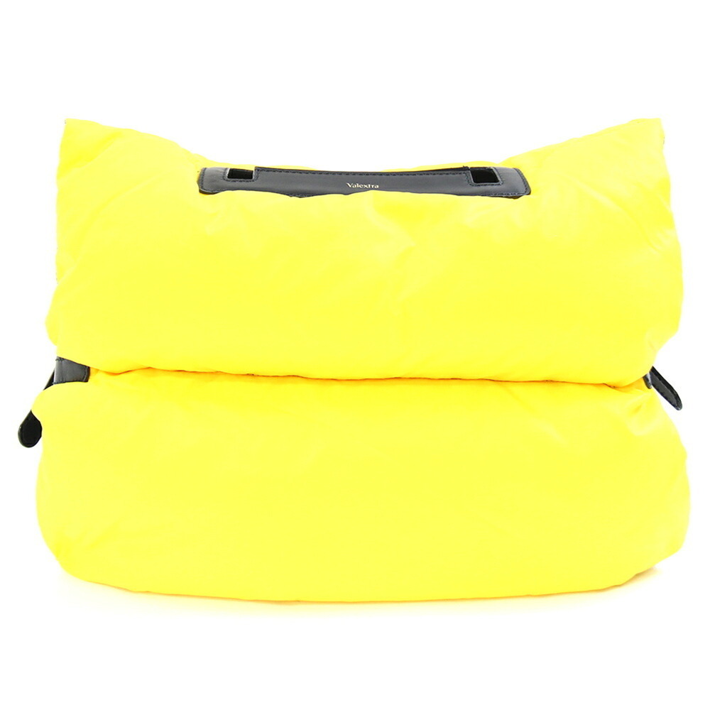 Valextra Handbag Cover SGES56517 Yellow Black Nylon White Goose Down Women's ...